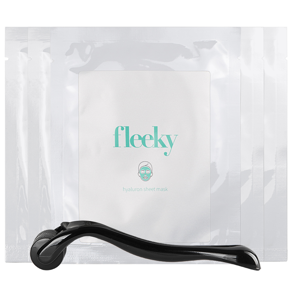 Fleeky Hyaloron Sheet Mask & Dermaroller