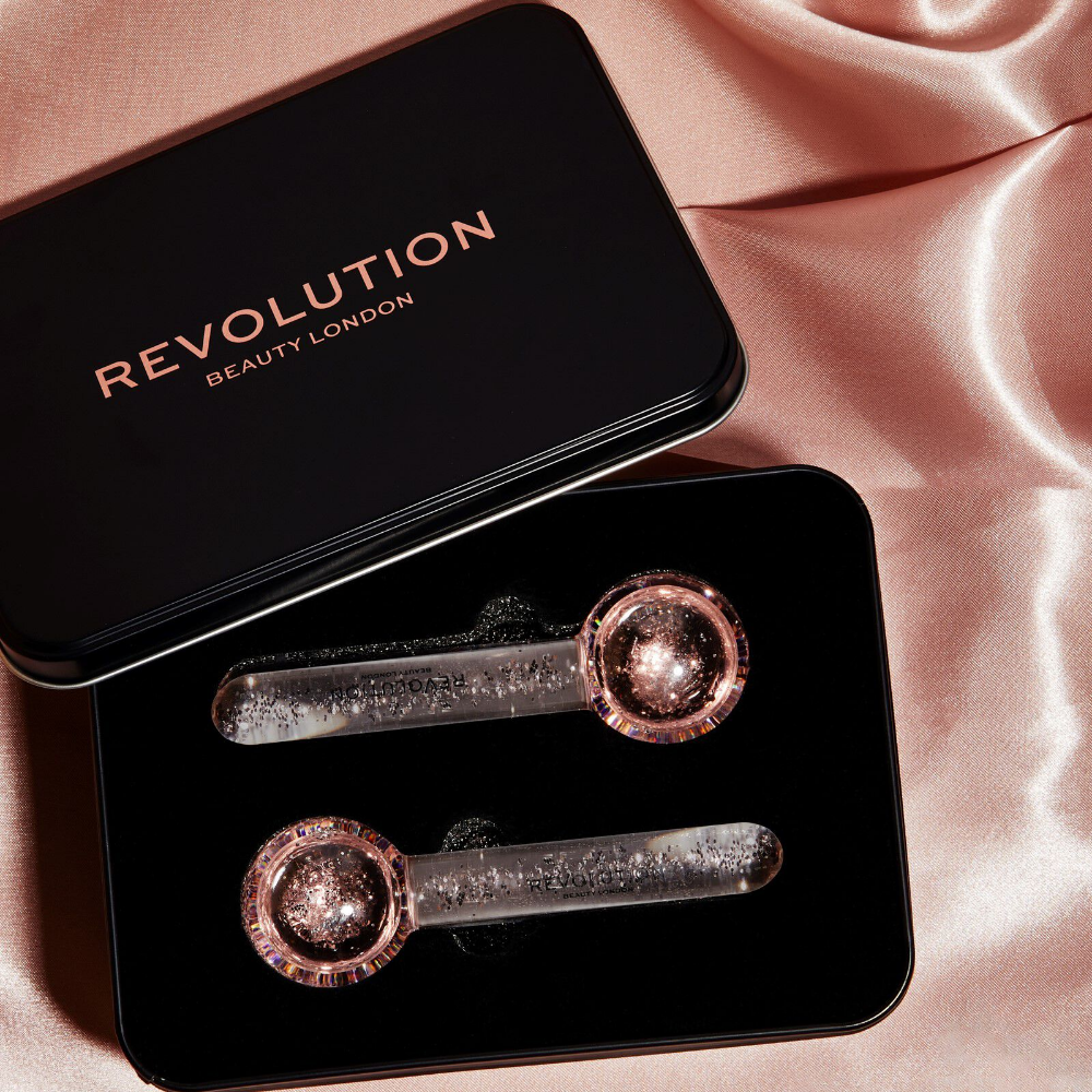 Revolution Skincare Pink Glitter Ice Globes Pack of 2